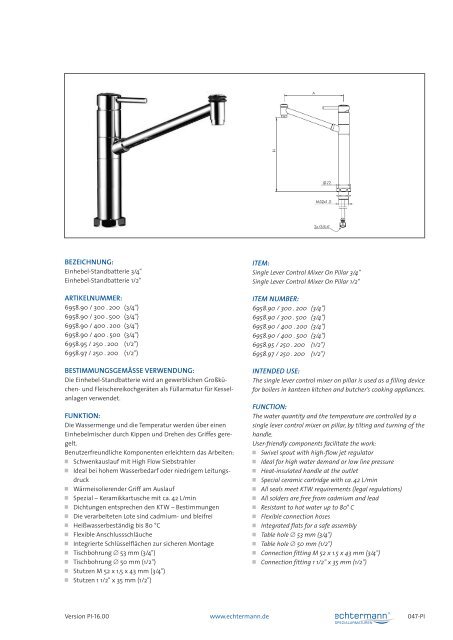 Geschirrspül- und reinigungsbrausen pre rinse spray units