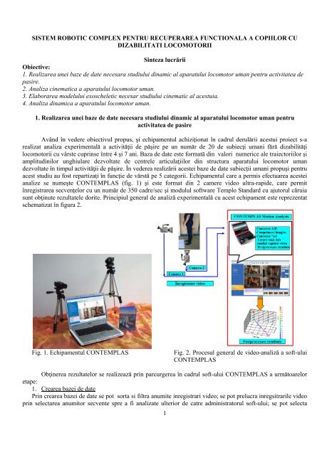 Rezultate obtinute - Facultatea de Mecanica Craiova - Universitatea ...