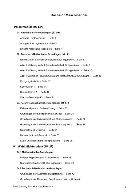 Bachelor Maschinenbau Fakultat V Verkehrs Tu Berlin