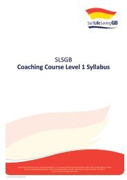 SLSGB Coaching Course Level 1 Syllabus