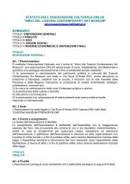 statuto dell'associazione culturale onlus - Casoria Contemporary Art ...