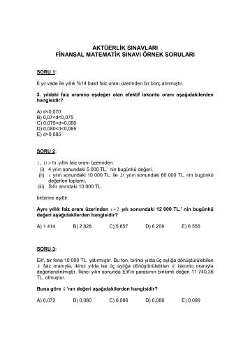 finansal matematik