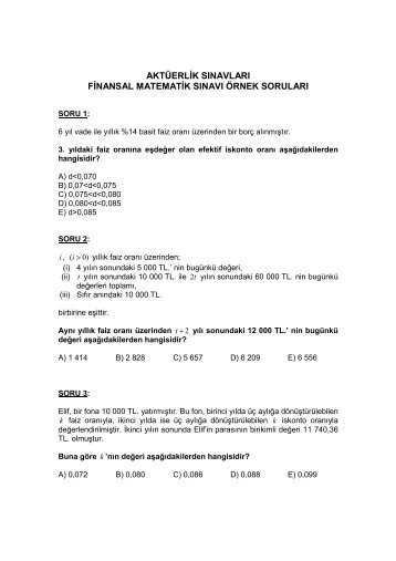 finansal matematik