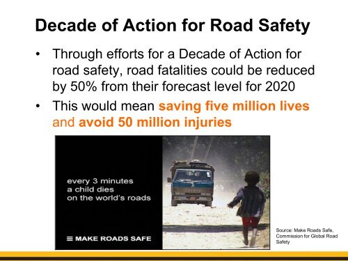 CALL FOR ACTION FOR ROAD SAFETY