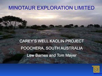 Carey's Well kaolin project, Poochera, South Australia - SA Explorers