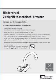 Niederdruck Zweigriff-Waschtisch-Armatur - Sanitop  Wingenroth