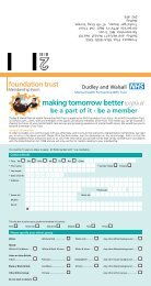 Foundation Trust Membership Form - Dudley and Walsall - Mental ...