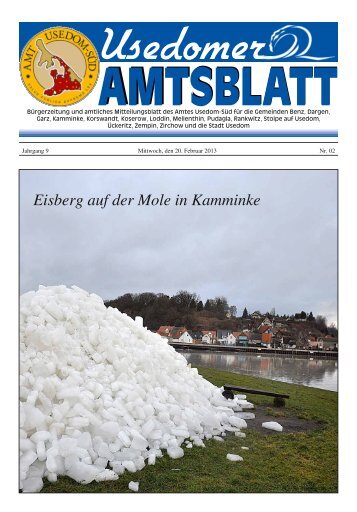 Eisberg auf der Mole in Kamminke - Amt Usedom SÃ¼d