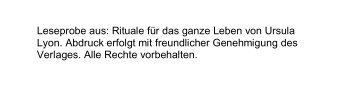 Leseprobe aus: Rituale fÃ¼r das ganze Leben von ... - PranaHaus