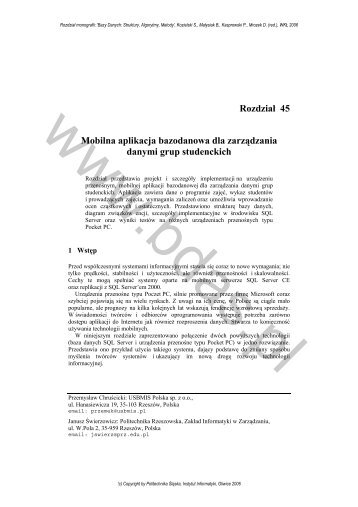 pobierz plik referatu - ZakÅad Teorii Informatyki - Politechnika ÅlÄska