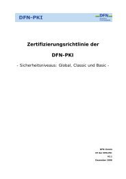 Zertifizierungsrichtlinie der DFN-PKI (Sicherheitsniveaus: Global ...