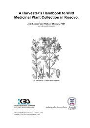 A Harvesters Guide to Wild Medicinal Plant Collection in Kosovo