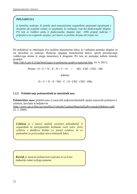 POMOŽNI MATERIALI V LESARSTVU - Lesarska šola Maribor