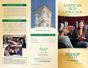 American Sign Language Brochure - Bishop State Community College