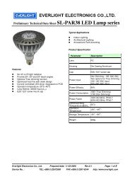 Preliminary Technical Data Sheet SL-PAR38 LED Lamp series