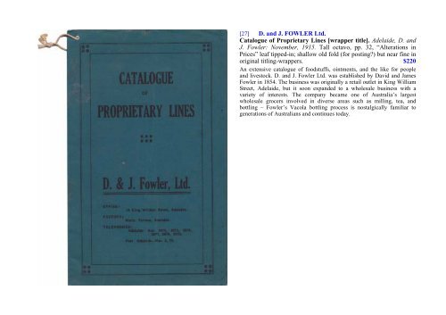 Catalogue 63 New Century Antiquarian Books Late Spring 2012