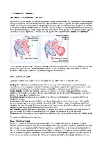 Lo scompenso cardiaco - Centro Cardiologico Monzino