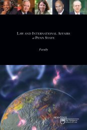 Law and International Affairs faculty brochure. - Giving to Penn State