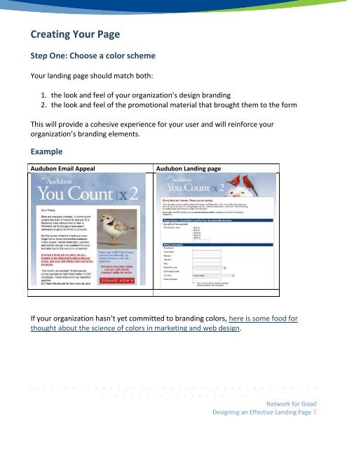 Designing an Effective Landing Page - Network for Good Learning ...