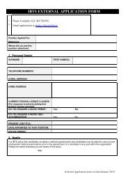 IBTS External Application Form 2013 PDF Format