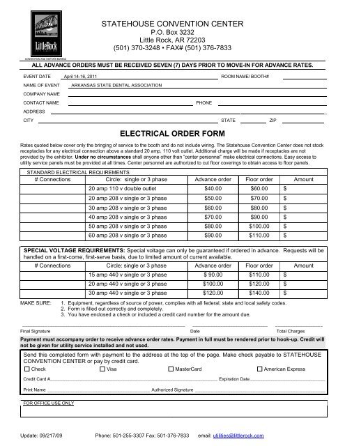 UTILITY ORDER FORM - Arkansas State Dental Association