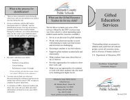 Gifted Services Brochure - Albemarle County Public Schools