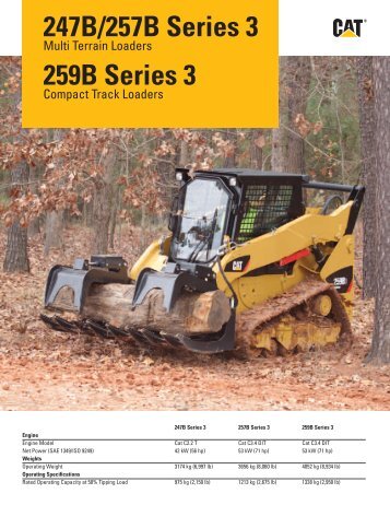 Specalog for 247B/257B Series 3 Multi Terrain Loaders 259B Series ...