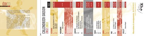 Programme Saison culturelle 2012-2013 - Ville de Moulins