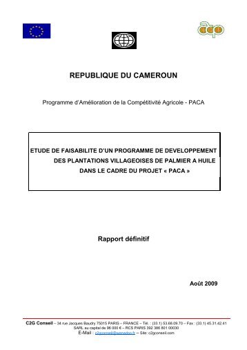 republique du cameroun - aaacp