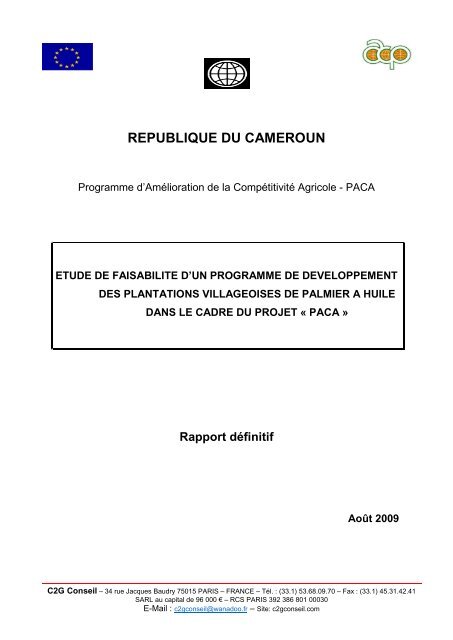 republique du cameroun - aaacp