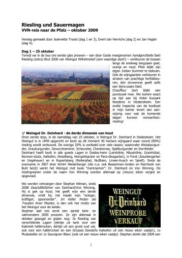 Riesling und Sauermagen - Verenigde Vinologen Nederland