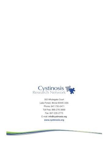 Pediatric to Adult Care Transitioning Guide - Cystinosis Research ...