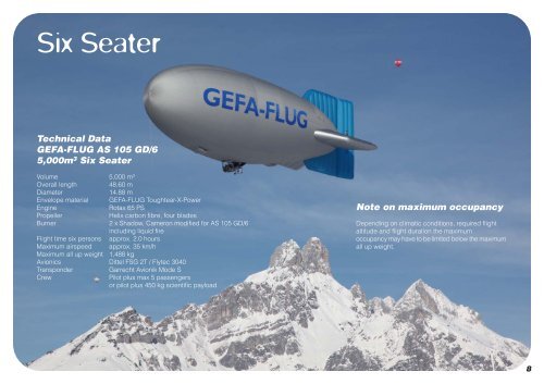 Accessories 4 and 6 seater - Gefa-Flug