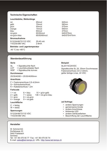 Datenblatt LDT 40 Deutsch - LED