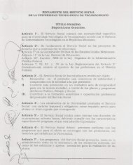 Reglamento del Servicio Social de la UTT (07 - Universidad ...