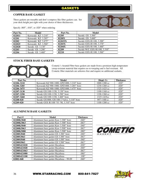 catalog - Star Racing