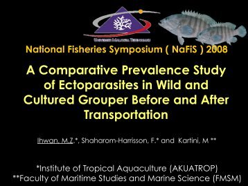 A Comparative Prevalence Study of Ectoparasites ... - seafdec.org.my