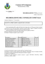 deliberazione del consiglio comunale - Comune di Fermignano