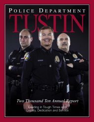 2010 Annual Report - Tustin Police Department