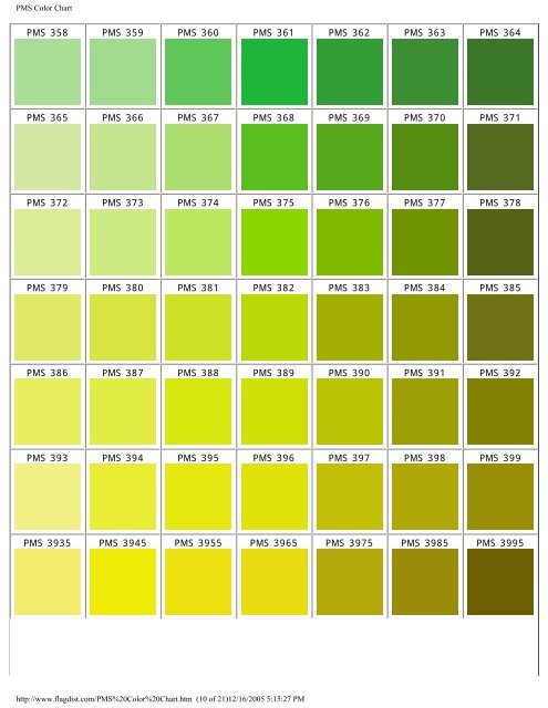 Pms Color Chart