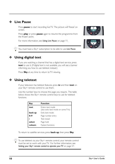 Sky+ User's Guide - Astra 2D