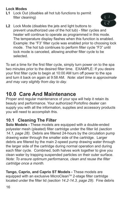 2002 Portofino Series Owners Manual - Sundance Spas