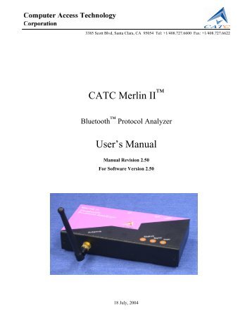 CATC Merlin II User's Manual - Teledyne LeCroy