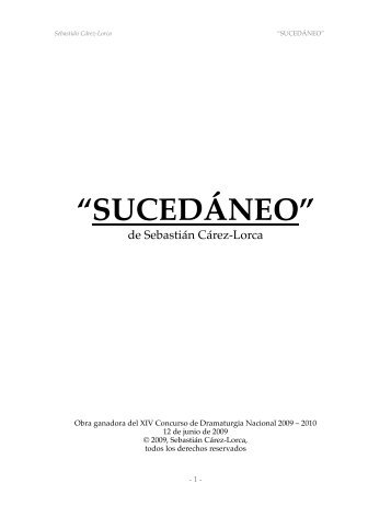 SucedÃ¡neo - SebastiÃ¡n CÃ¡rez-Lorca