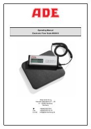 Operating Manual Electronic Floor Scale M30610 - Dencor