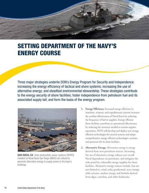 Naval Energy Strategic Roadmap - US Department of the Navy ...