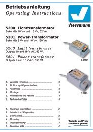 Bedienungsanleitung - Viessmann Modellspielwaren GmbH