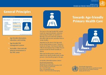 Towards Age-friendly Primary Health Care General ... - libdoc.who.int