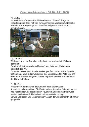 Camp in Waldamorbach mit Vereinsrallye - Verein-Nordische-Hunde