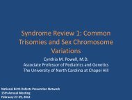 Syndrome Review 1: Autosomal Trisomies and Sex Chromosome ...